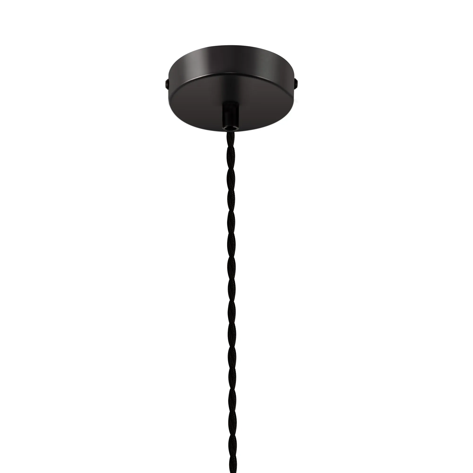 Cawdor Single Pendant, 1 Light E27, Matt Black/Black/Amber Diamond Glass DK1139  Deco Cawdor